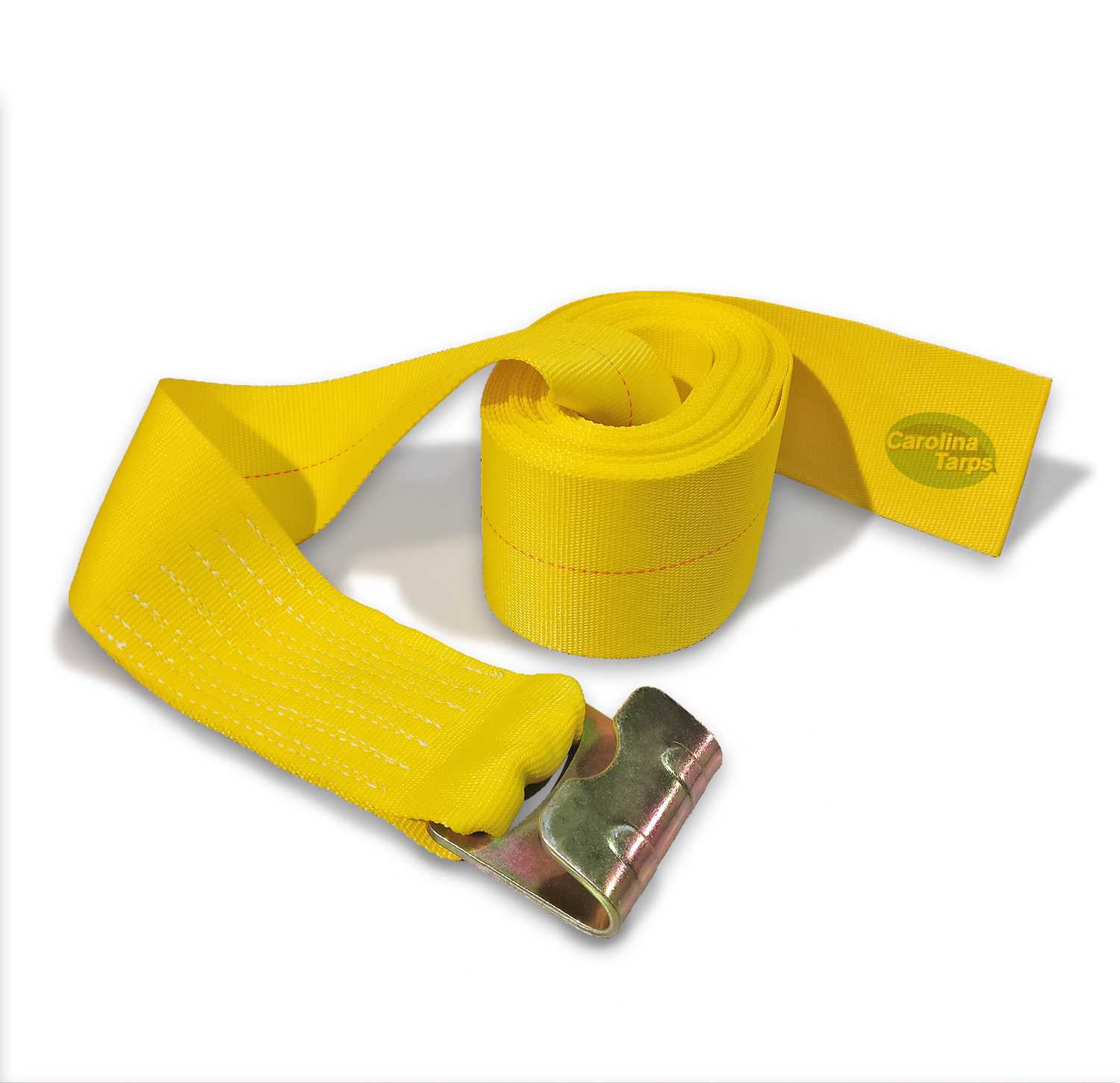 Flatbed Straps 4 x 30' Winch Strap 5,400 WLL Flat Hook - MADE IN USA